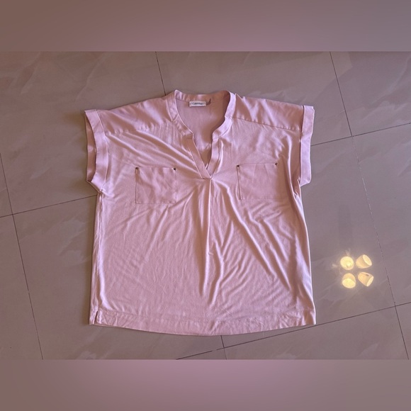CALVIN KLEIN POCKET TEE top blouse light pink - Picture 12 of 12